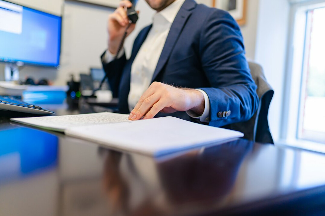 lawyer reviewing documents