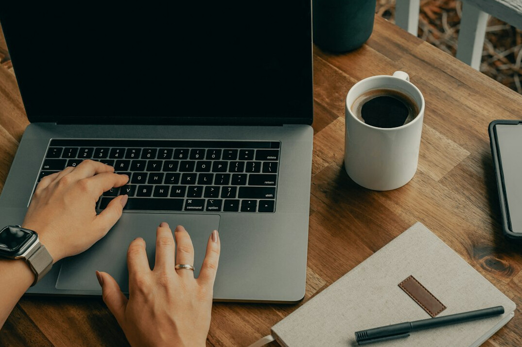 freelancer working on laptop