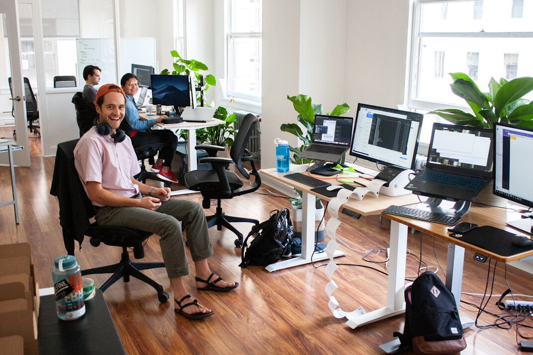 startup employees in office